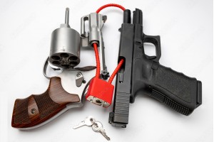  Cadena à cable avec clé pour pistolet et revolver