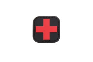 PVC red cross medic EMT velcro patch 1½ inch