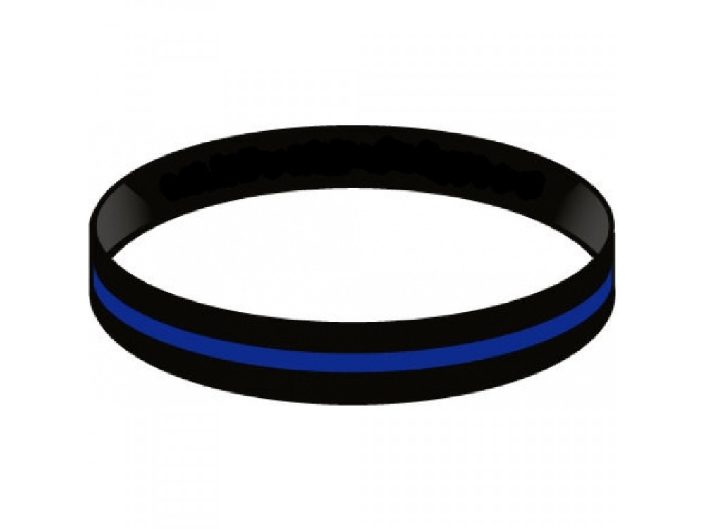 Thin Blue Line silicone bracelet