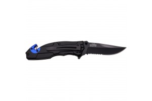 POLICE folding blade rescue knife window punch