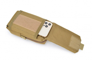 admin pouch with hooks on flap MOLLE tan desert