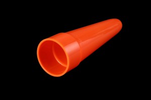 Orange traffic wand signal cone Nitecore flashlight 32mm