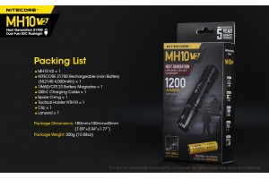 Puissante lampe de poche rechargeable USB MH10 V2