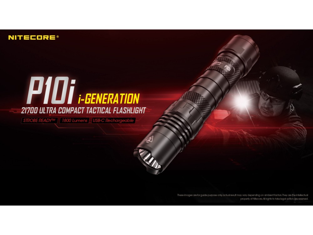 P10i Tactical Flashlight - 1800 Lumens