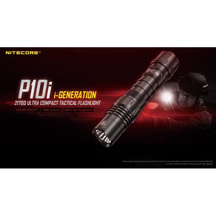 P10i Tactical Flashlight - 1800 Lumens