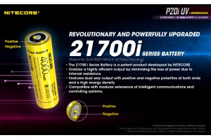 Nitecore P20i UV tactical flashlight rechargeable battery