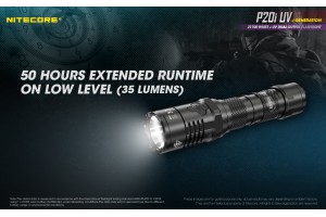 Nitecore P20i UV tactical flashlight runtime