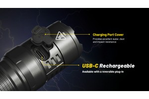 Lampe de poche tactique puissante rechargeable USB