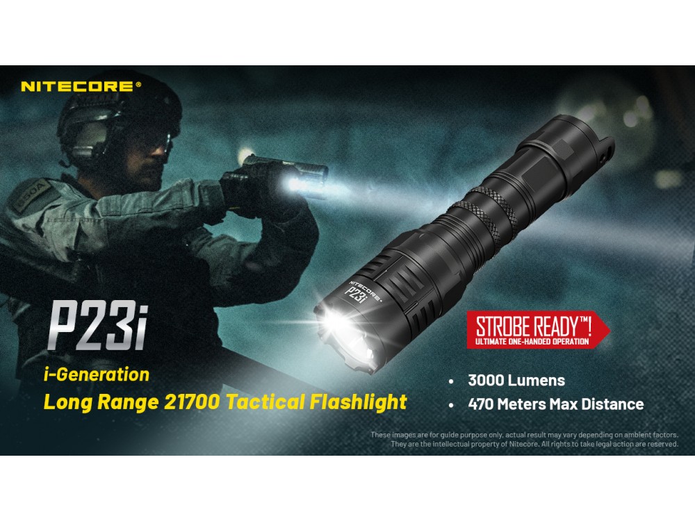P23i Tactical Flashlight - 3000 Lumens