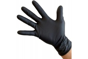  Heavy duty tactical black nitrile gloves 8 mil thick