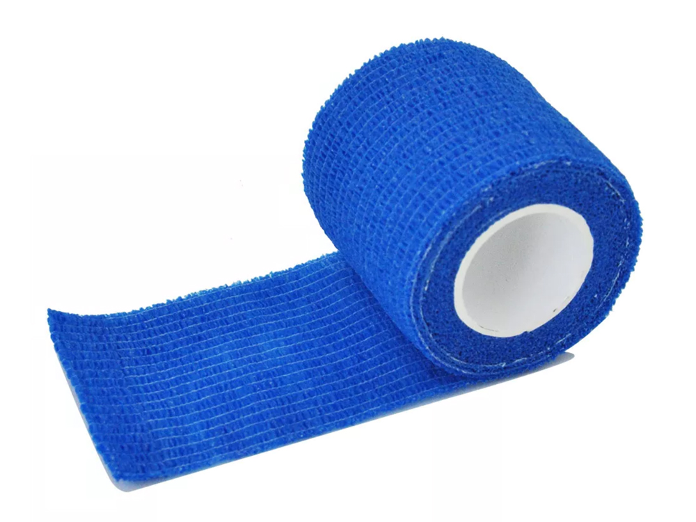 Ruban bandage élastique auto adhérent (bleu)