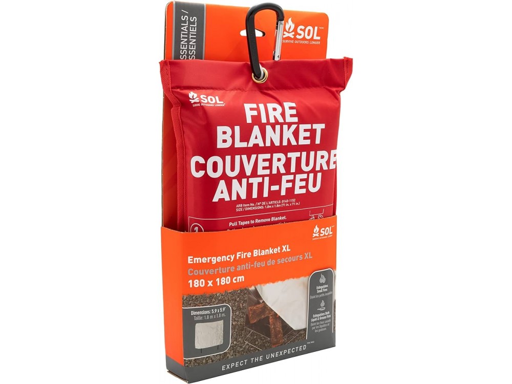 Couverture anti-feu ignifuge en fibre de verre XL (1.8m x 1.8m)