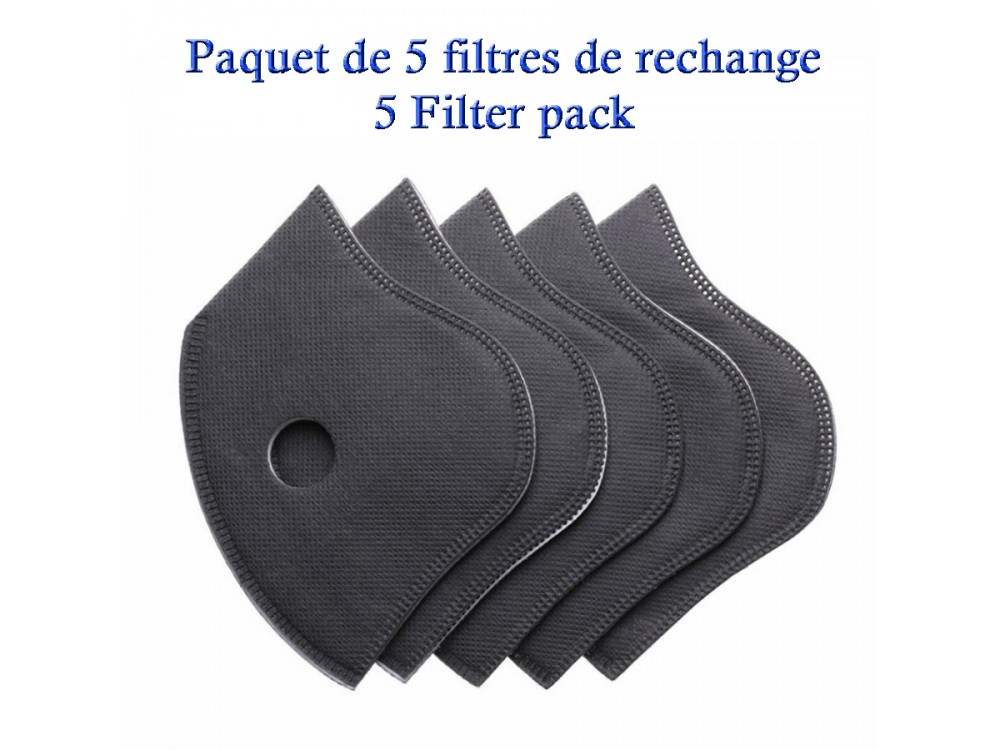 Paquet de 5 Filtres de rechange pour masque respiratoire MRL100